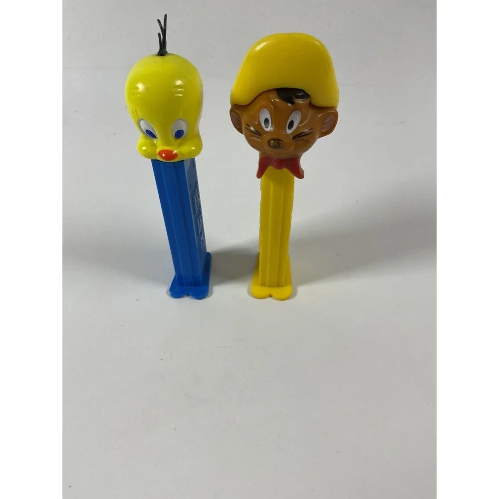 Looney Tunes PEZ Dispenser Lot (2) – Tweety Bird & Speedy Gonzales – Warner Bros